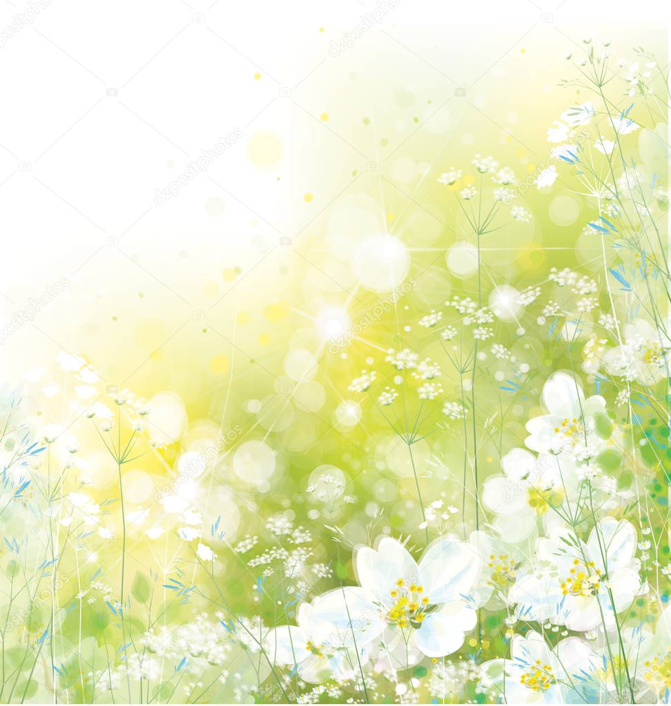 Vector spring floral background.