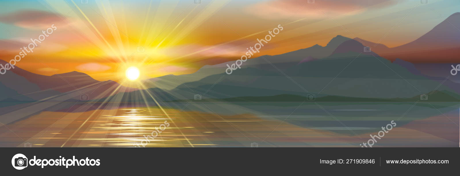 ベクトル美しい海のシーンの夕日 ストックベクター C Rvika 271909846 ベクトル美しい海のシーンの夕日 ストックベクター C Rvika 271909846
