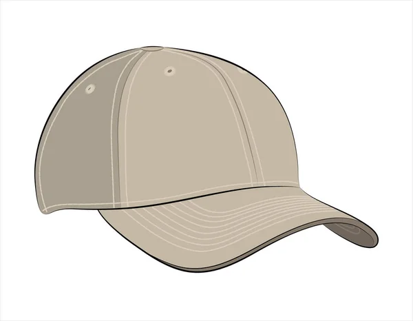 野球帽 白い背景に素敵な野球帽 スポーツの帽子 分離されました それはデザイン ベクター画像 バナー ラップ ファブリック シャツの要素をすることができます — ストックベクタ