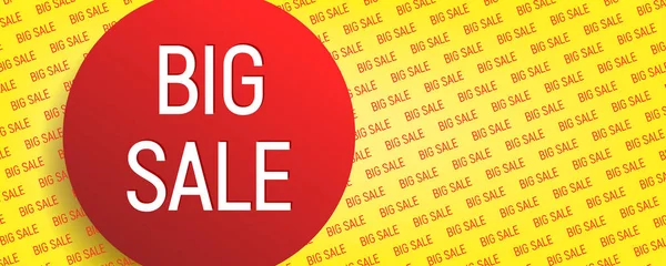 Banner Gran Venta Cartel Colores Amarillo Rojo Con Texto — Vector de stock