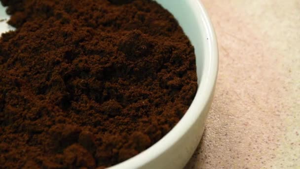 Prendre Café Poudre Avec Une Cuillère — Video