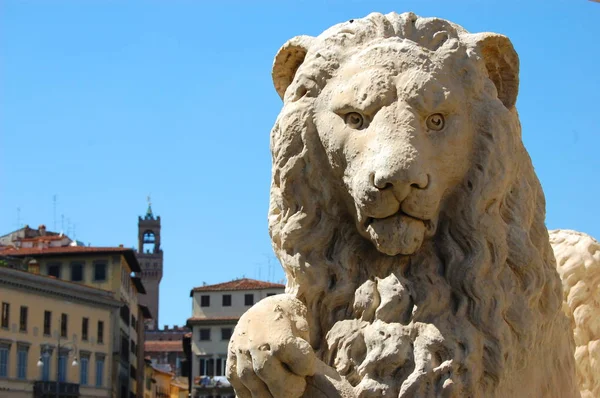 Firenze Agosto 2013 Piazza Santa Croce — Foto Stock