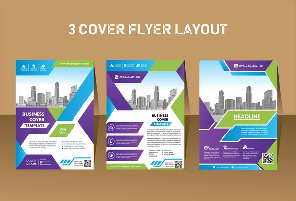 Poster broşürel tasarım şablonu vektörü, Broşür kapağı sunum soyut geometrik arka plan, A4 boyutunda düzen