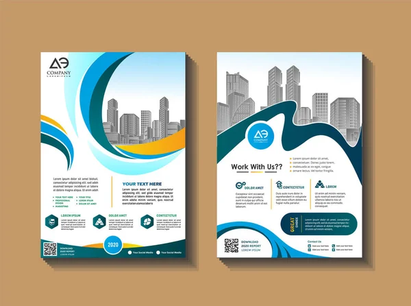 Ontwerp Cover Poster Catalogus Boek Brochure Flyer Layout Jaarverslag Business — Stockvector