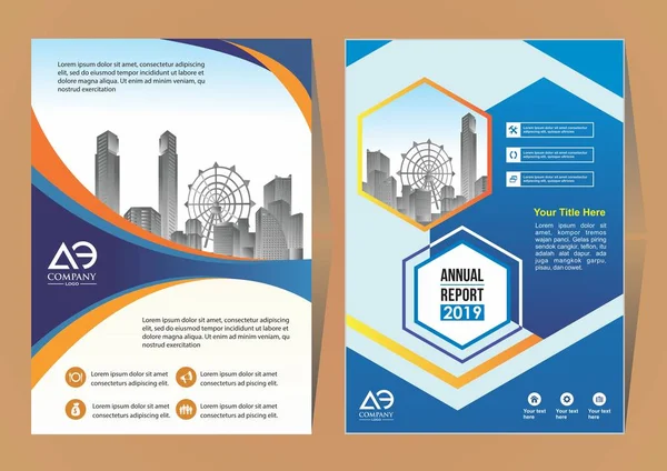 Cover Template Size Business Brochure Design Annual Report Cover Vector — 스톡 벡터