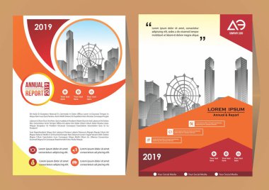 Örtü şablonu a4 boyutunda. İş broşürü tasarımı. Yıllık rapor kapağı. Vektör illüstrasyonu.