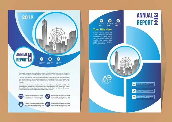 Wzór Formularza Projekt Broszury Biznesowej Pokrycie Sprawozdania Rocznego Ilustracja Wektora — Wektor stockowy