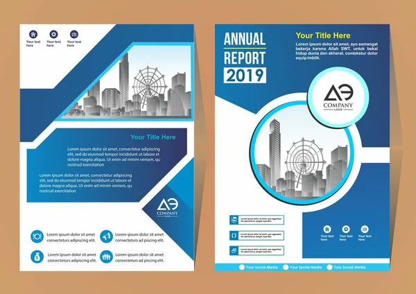 Передня Задня Обкладинка Сучасної Бізнес Брошури Або Флаєра — стоковий вектор