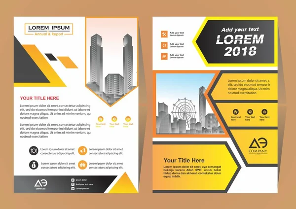 Een Moderne Business Cover Brochure Layout Met Shape Vector Illustratie — Stockvector