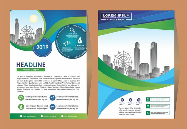 Ontwerp Cover Boek Brochure Layout Flyer Poster Achtergrond Jaarverslag — Stockvector