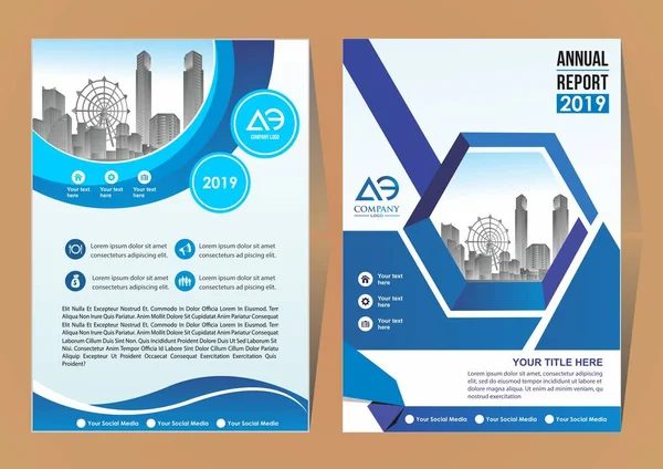 Design Capa Livro Brochura Layout Folheto Cartaz Fundo Relatório Anual — Vetor de Stock