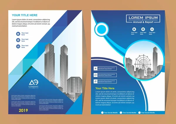 Ontwerp Cover Boek Brochure Layout Flyer Poster Achtergrond Jaarverslag — Stockvector