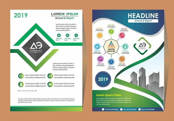 Brochure Sjabloon Cover Ontwerp Jaarverslag Tijdschrift Flyer Een Boekje Met — Stockvector