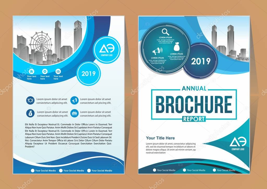 Corporate flyer, layout template. with elements and placeholder for picture.