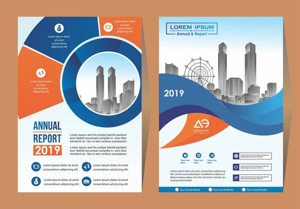 Corporate Flyer Lay Out Sjabloon Met Elementen Plaatsaanduiding Voorbeeld — Stockvector