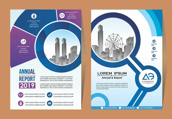 Corporate Flyer Lay Out Sjabloon Met Elementen Plaatsaanduiding Voorbeeld — Stockvector