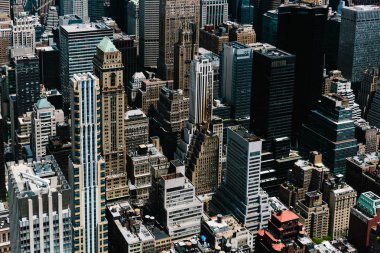 Manhattan, New York City, Amerika Birleşik Devletleri gökdelenlerin havadan görünümü
