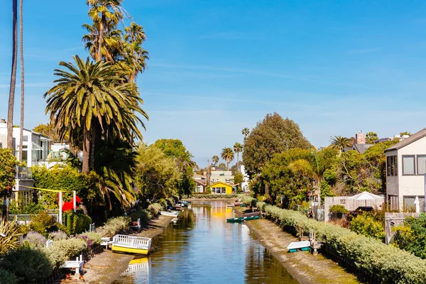 Προβολή Από Κανάλια Και Σπίτια Στη Βενετία Λος Άντζελες Καλιφόρνια — Φωτογραφία Αρχείου
