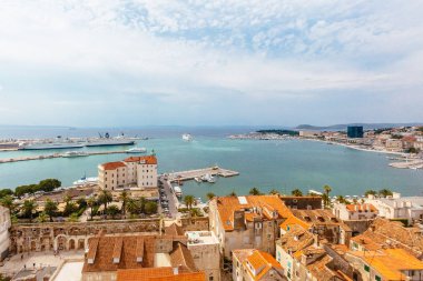 Panoramik Split, Hırvatistan, yolcu gemilerine ile olan bağlantı noktasını