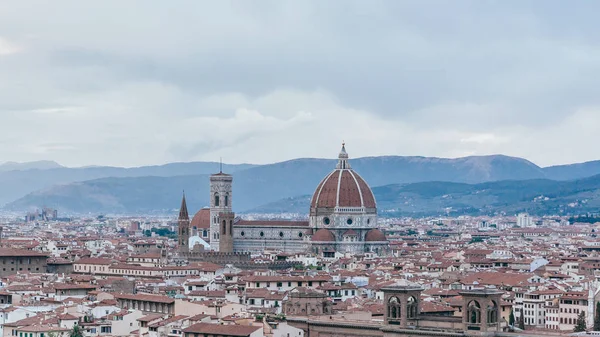 Floransa, İtalya, günbatımı, Floransa Katedrali ile panoramik görünüm