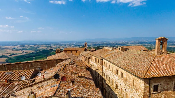 View Houses Landscape Montepulciano Italy — Stock Photo, Image