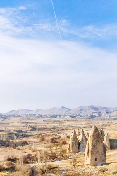 Vista Del Paisaje Formación Rocas Cerca Goreme Capadocia Turquía —  Fotos de Stock