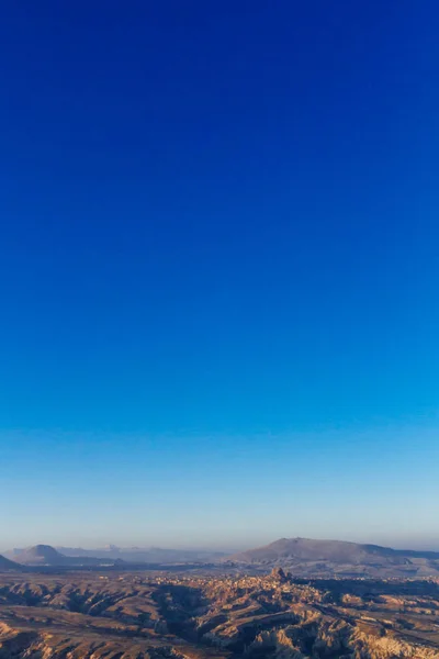 Widok Krajobraz Kapadocji Turcja Pod Błękitne Niebo — Zdjęcie stockowe