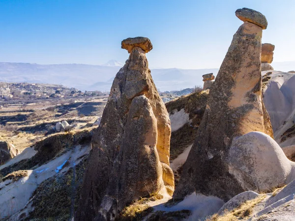 Vista Las Montañas Rocas Del Paisaje Capadocia Turquía —  Fotos de Stock