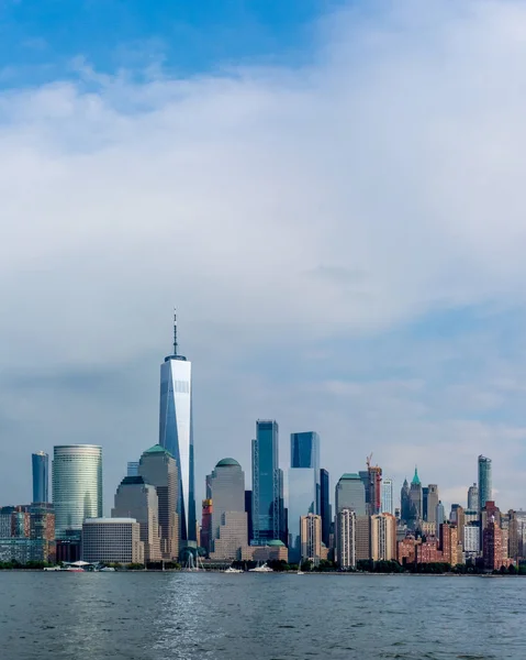 Skyline Von Downtown Manhattan Über Hudson River Vom Neuen Trikot — Stockfoto
