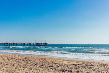 Venedik balıkçılık iskele Venice Beach, Los Angeles, Kaliforniya, ABD