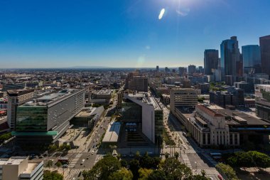 Panoramik şehir, Los Angeles, Los Angeles City Hall, gelen şehir Los Angeles, Kaliforniya, ABD