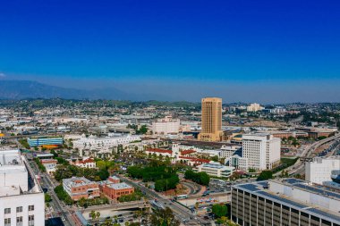 Panoramik şehir, Los Angeles, Los Angeles City Hall, gelen şehir Los Angeles, Kaliforniya, ABD