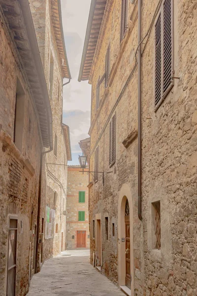 Alte Straßen Und Häuser Der Renaissance Stadt Pienza Toskana Italien — Stockfoto