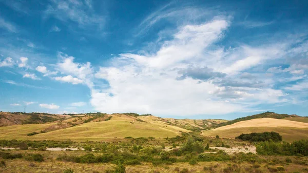 Champs Collines Bord Mer Toscane Italie — Photo