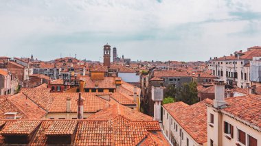 Venedik binaların ve Venedik, İtalya rooftops havadan görünümü