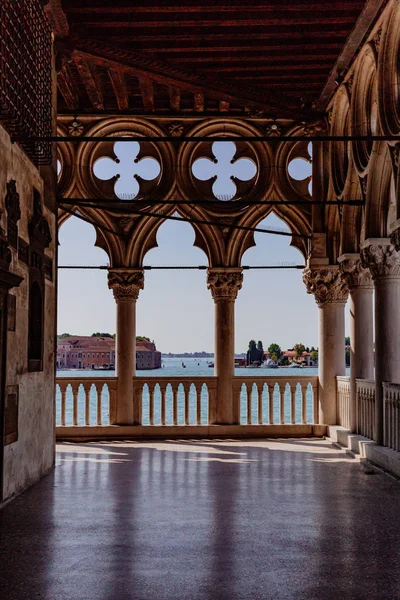 Veduta San Giorgio Maggiore Palazzo Ducale Venezia — Foto Stock