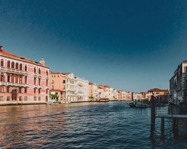 Venetianska Hus Vid Canal Grande Venedig Italien — Stockfoto