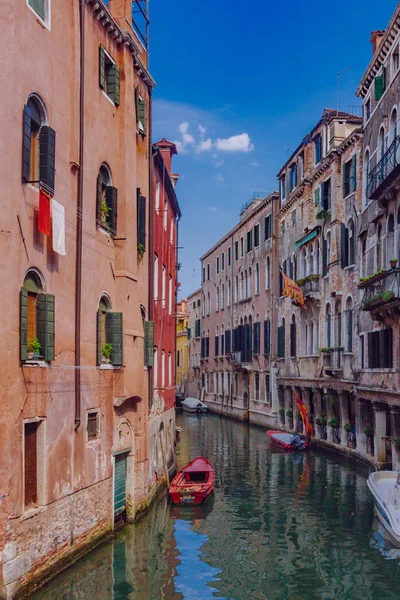 Венеціанські Будівель Архітектурні Каналом Венеції Італія — стокове фото