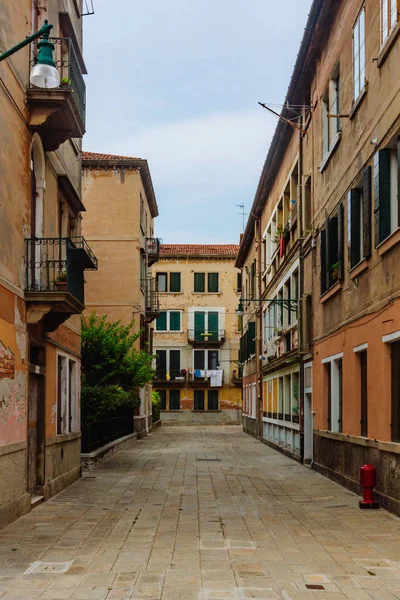 Gator Och Venetianska Byggnader Venice Italy — Stockfoto