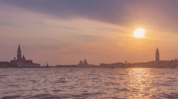 Vista Panorámica San Giorgio Maggiore Santa Maria Della Salute Campanario — Foto de Stock