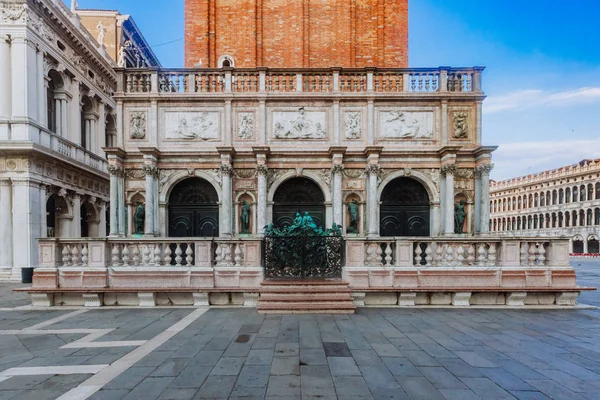 Entrance Mark Bell Tower Mark Square Morning Venice Italy — Stock Photo, Image