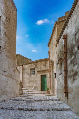 Sokak ve evlerin Sassi Matera, İtalya