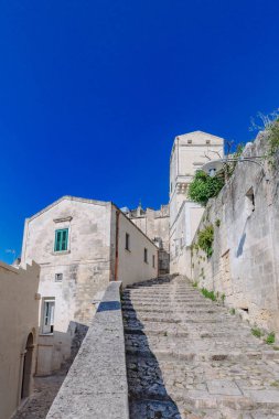 Sokak ve evlerin Sassi Matera, İtalya