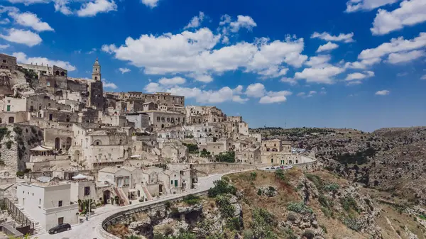 Панорамний Вид Sassi Matera Італія — стокове фото