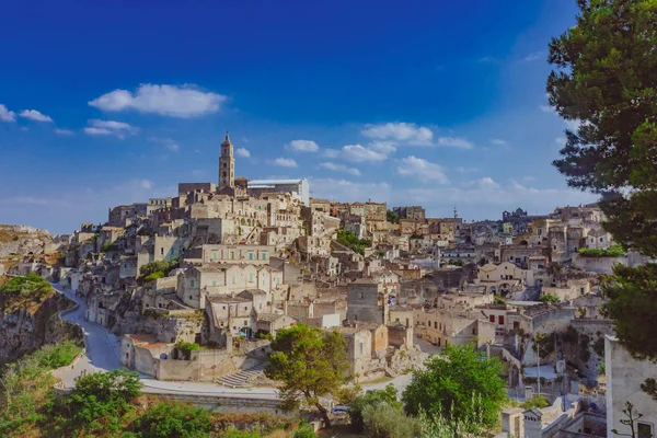 Панорамний Вид Sassi Matera Італія — стокове фото