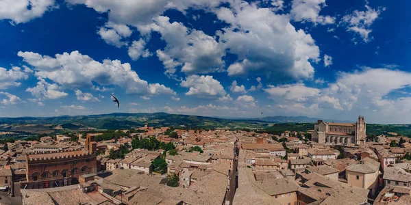 Panoramic View Town Orvieto Italy Orvieto Cathedral Distance — Stock Photo, Image