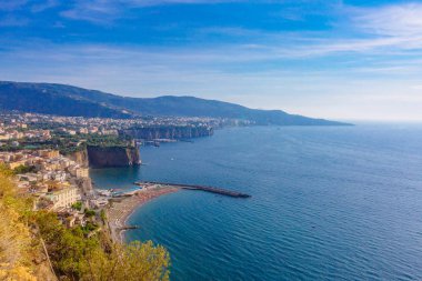 Görünümü yakınındaki Vezüv Yanardağı, Güney İtalya Napoli Körfezi ve peyzaj