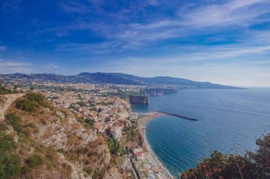 Görünümü yakınındaki Vezüv Yanardağı, Güney İtalya Napoli Körfezi ve peyzaj