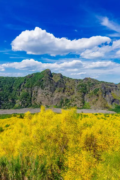 Vue Des Montagnes Sous Ciel Bleu Depuis Vésuve Italie — Photo