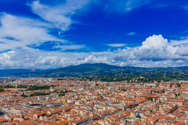 Tarihi Merkezinden Floransa Talya Floransa Katedrali Nin Kubbe Havadan Görünümü — Stok fotoğraf
